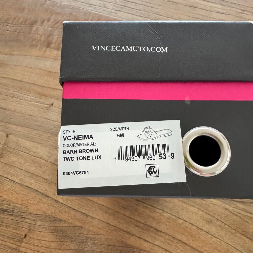 Vince Camuto Neima Leather Slide Sandal - Size 6 - Picture 2 of 7